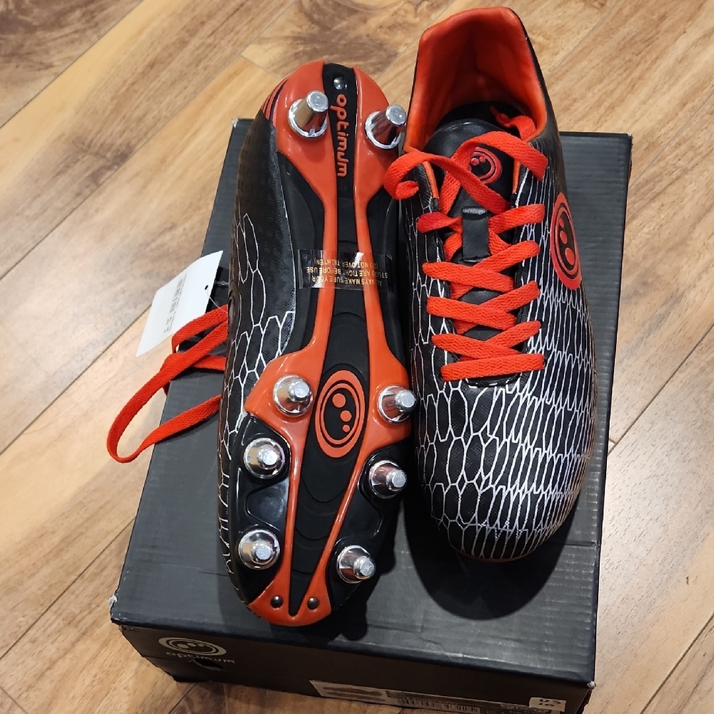 Optimum Viper Black and Red Men's Rugby Boots